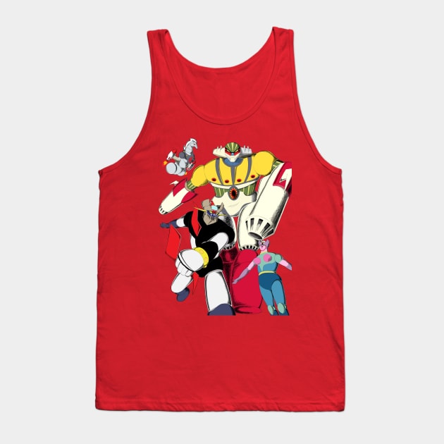 Jeeg VS Mazinger & Dianan Tank Top by CristianoMarzio